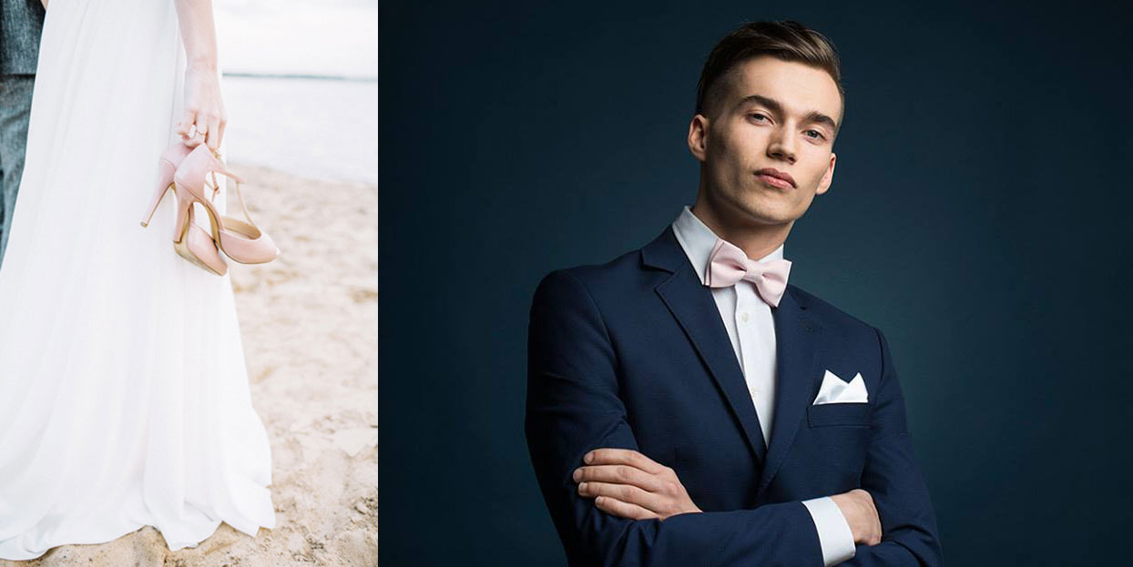 Muchy ślubne blog ślubne inspiracje na wesele Pan młody w muszce od Brunona Muszyńskiego
